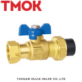 brass used in water meter lockable butterfly handle ball valve